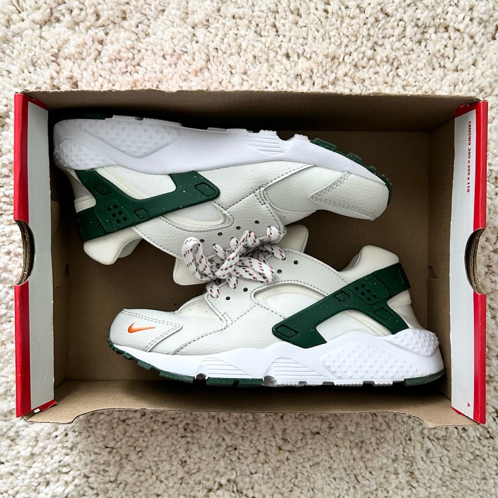 nike air huarache gs green orange - Picture 8 of 8